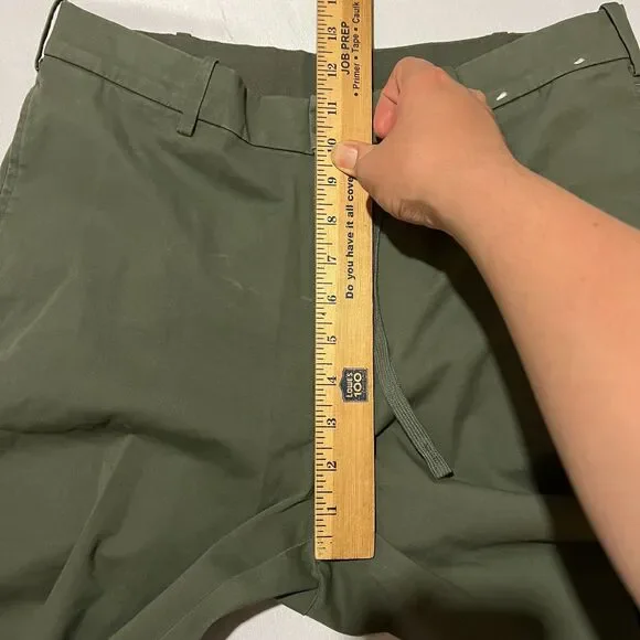 Uniqlo Smart Ankle Pants M (32x28) Green 2-Way Stretch Elastic Waist Drawstring - Picture 8 of 12
